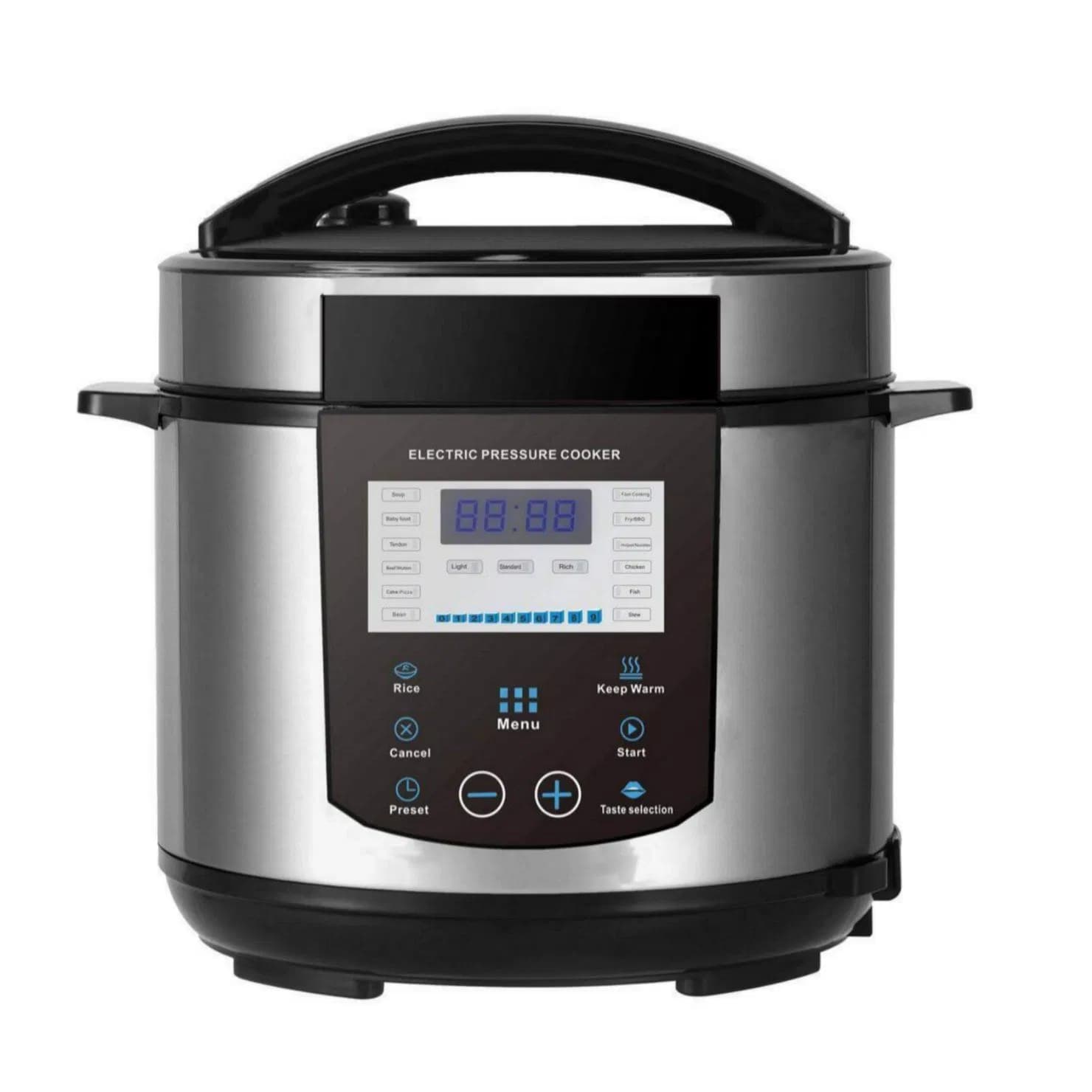 Electric Pressure Cooker with Slow Cooking Function and Adjustable Tenderness Settings for Perfect Stews