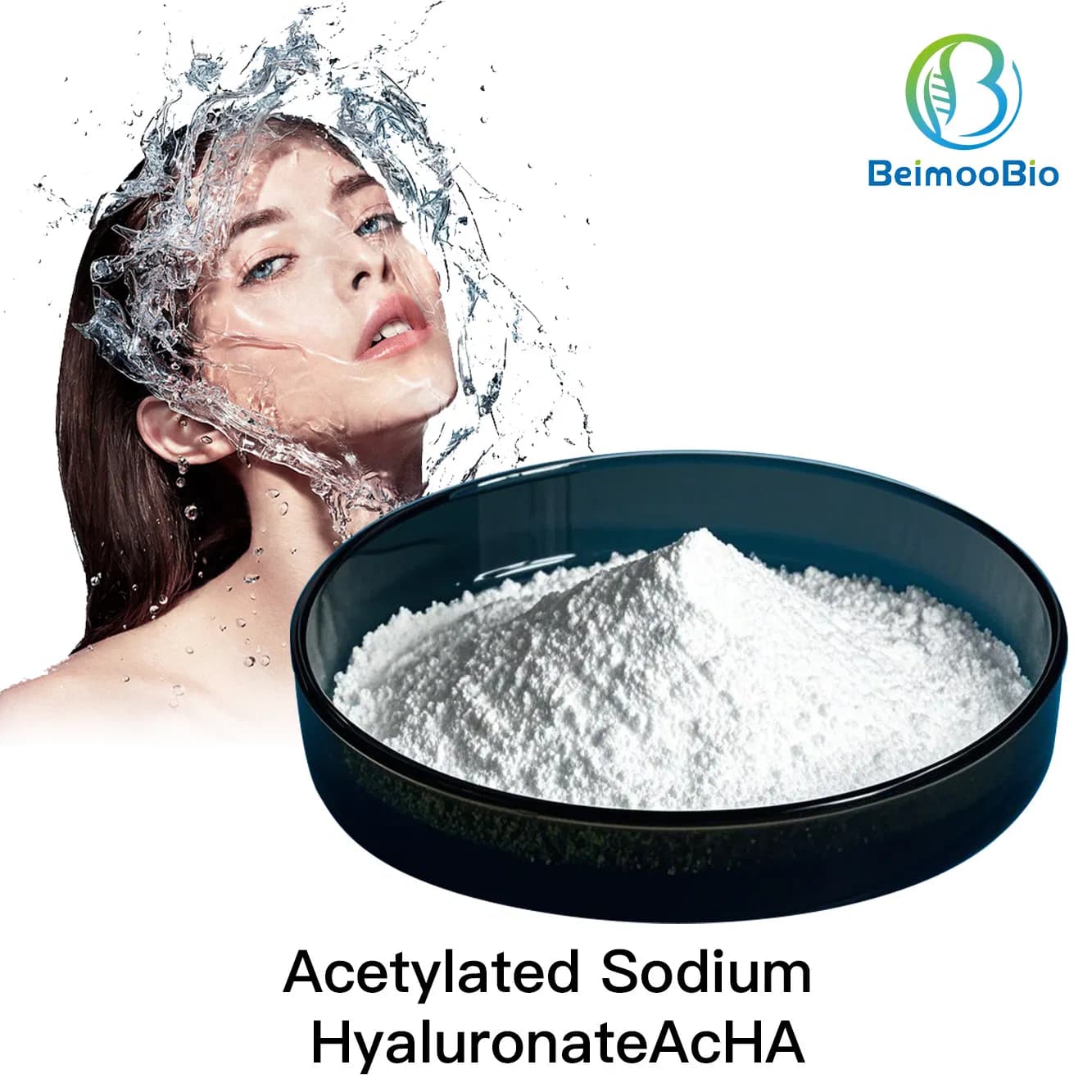 Skin Care Ingredient Hydrolyed Sodium Hyaluronate 99% Sodium Acetylated Hyaluronate Powder CAS 158254-23-0