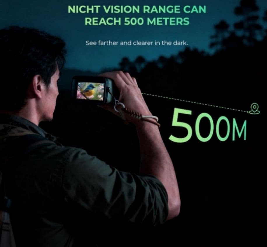 Intelligent Water-Resistant Color-Restoring Night Vision Device Binocular for Outdoor Exploration