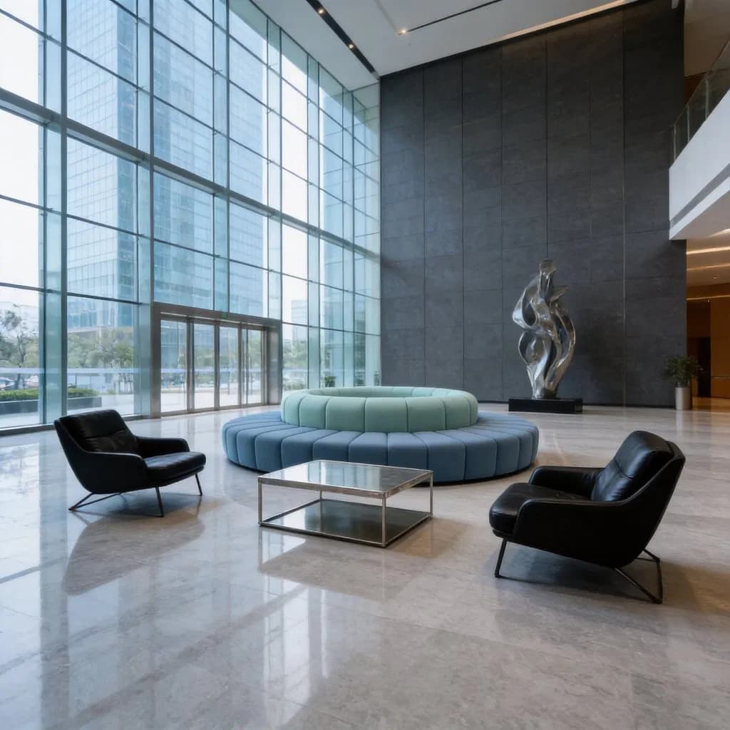 Wholesale Public Space Sectional Modular Sofa Fabric Lounge Airport Seating Couch Durable Shared Area Showroom Mall Business Building Commercial Waiting Sofa