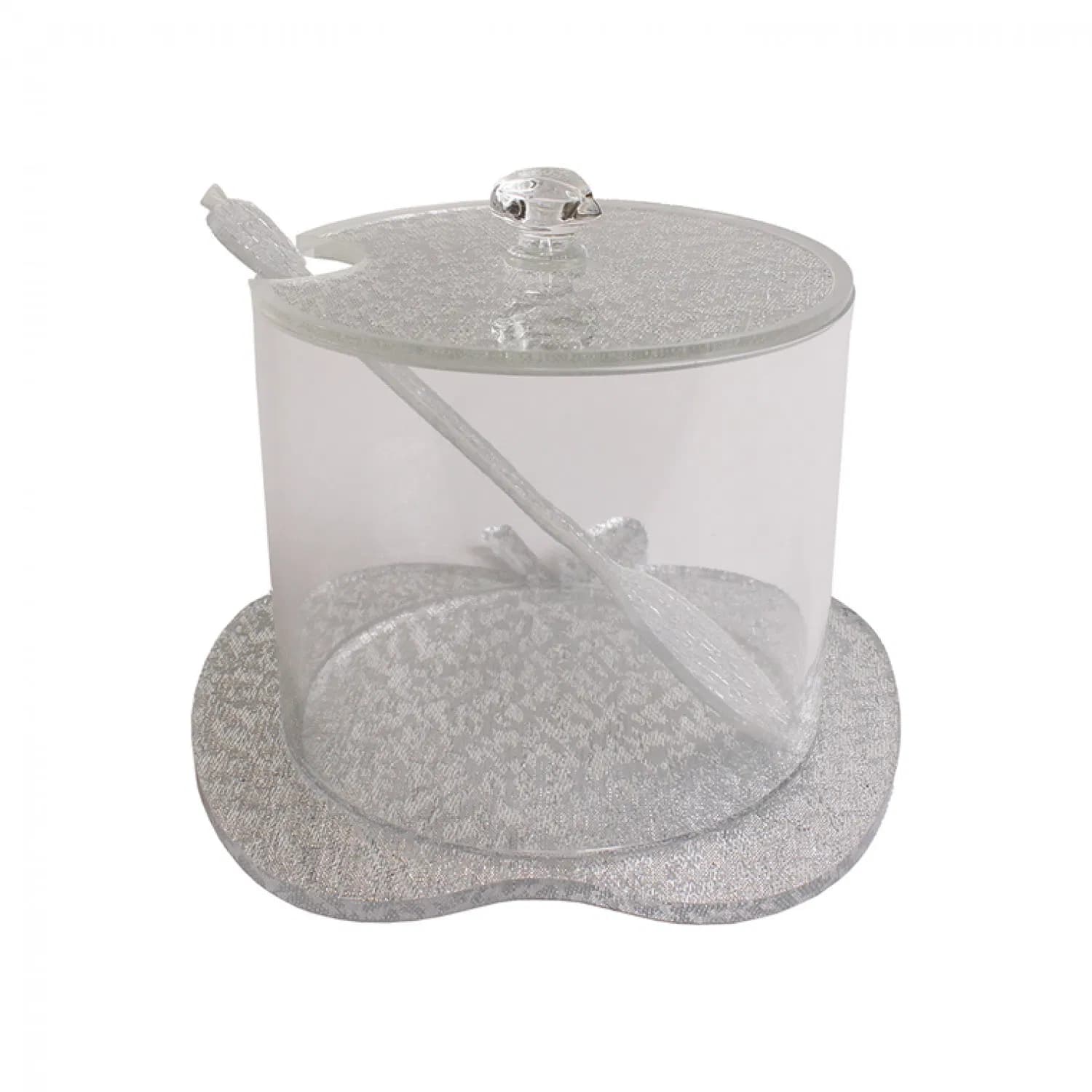 Beautiful Lucite Honey Bowl for Shabbat and Judaica Table Settings