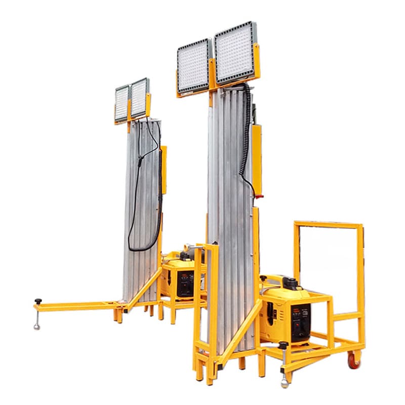 Small Frequency Conversion Quiet Gasoline Engine Mobile Lighting Work Platform