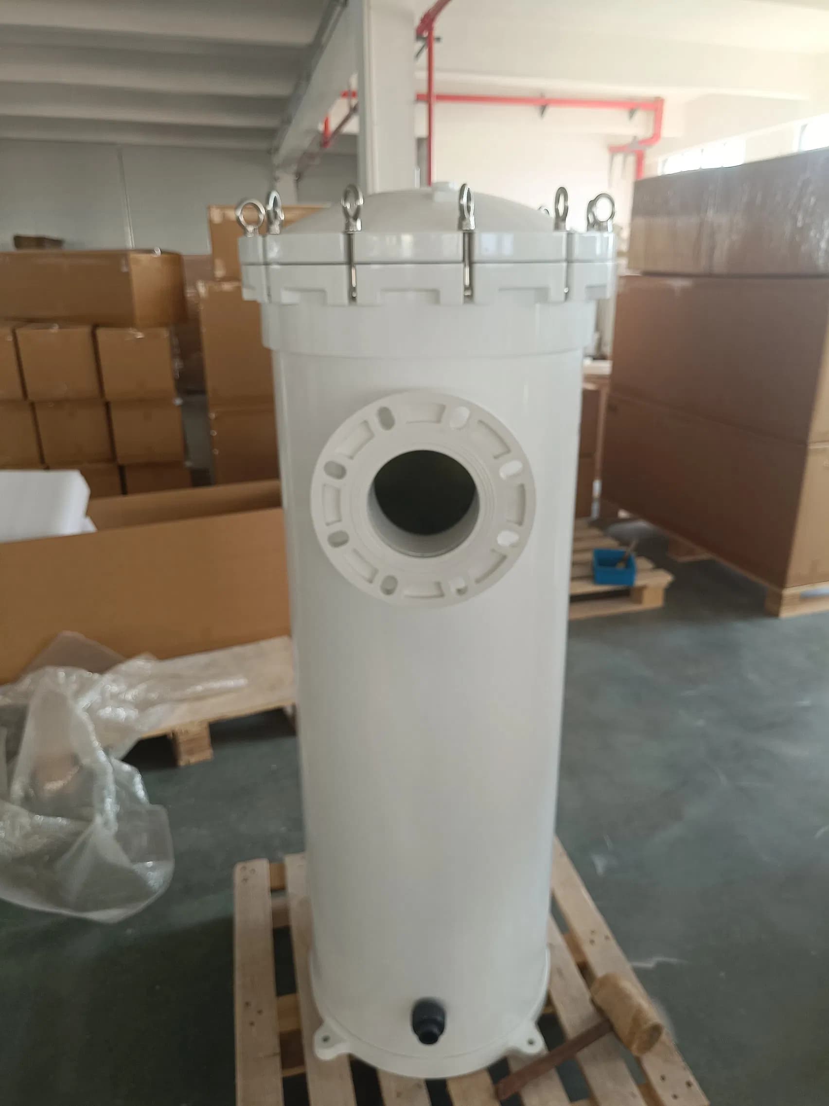FRP Chemical Bag Filter Housing for Corrosive Liquid Filtration and Process Solution Treatment with Durable Fiberglass Reinforced Plastic Construction