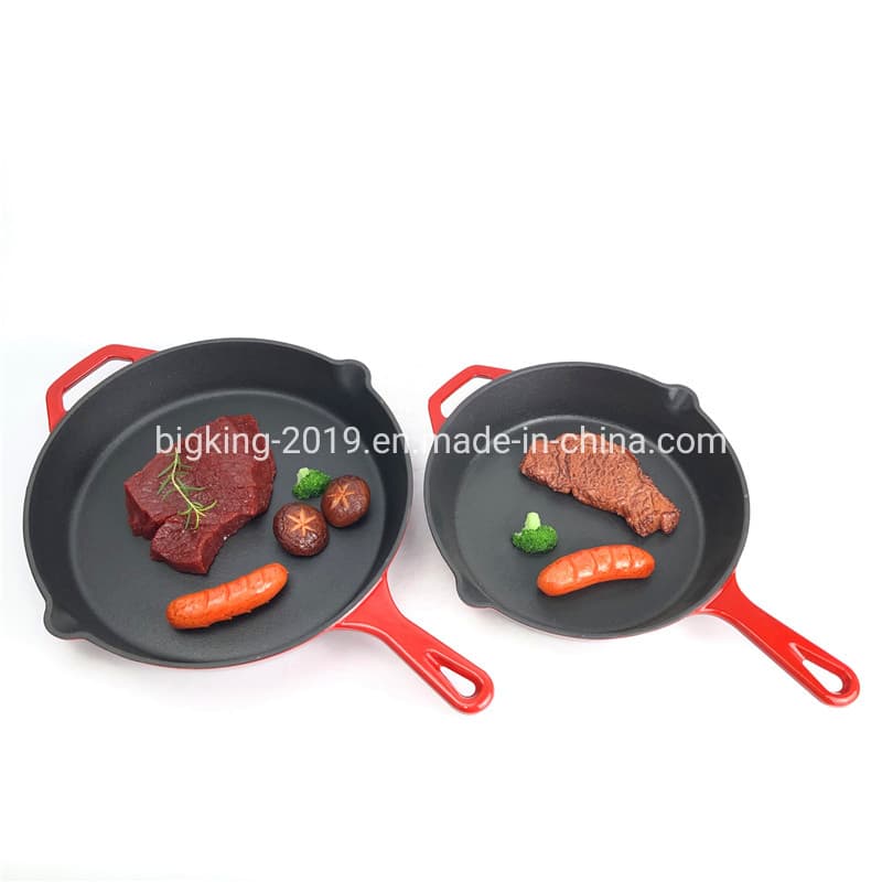 Cast Iron Skillet, Non-Stick, 12 Inch Frying Pan Skillet Pan for Stove Top, Oven Use & Outdoor Camping with Pour Spouts