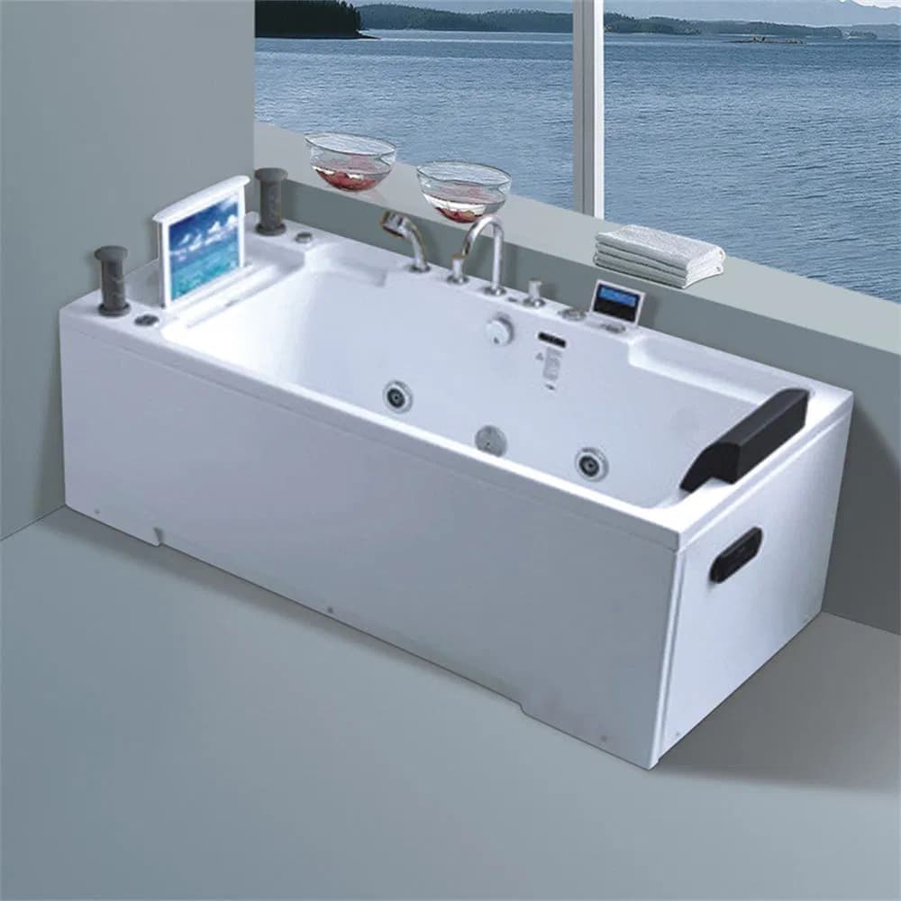 Corner Mounted Freestanding Massage White Acrylic Bathtubs Design