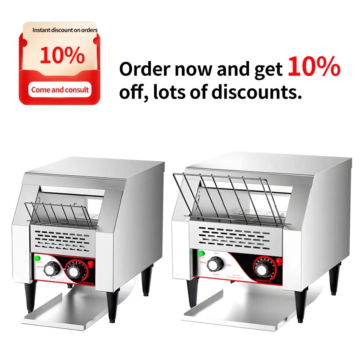 Commercial Electric Chain Rotary Bread Toaster
