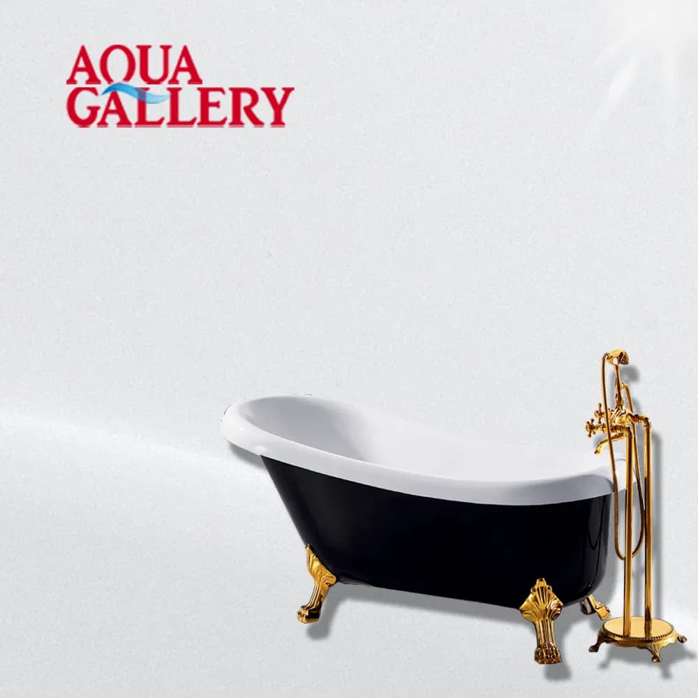 Classical New Bathtub Acrylic Hotel Modern Design Black Freestanding Bath Tub