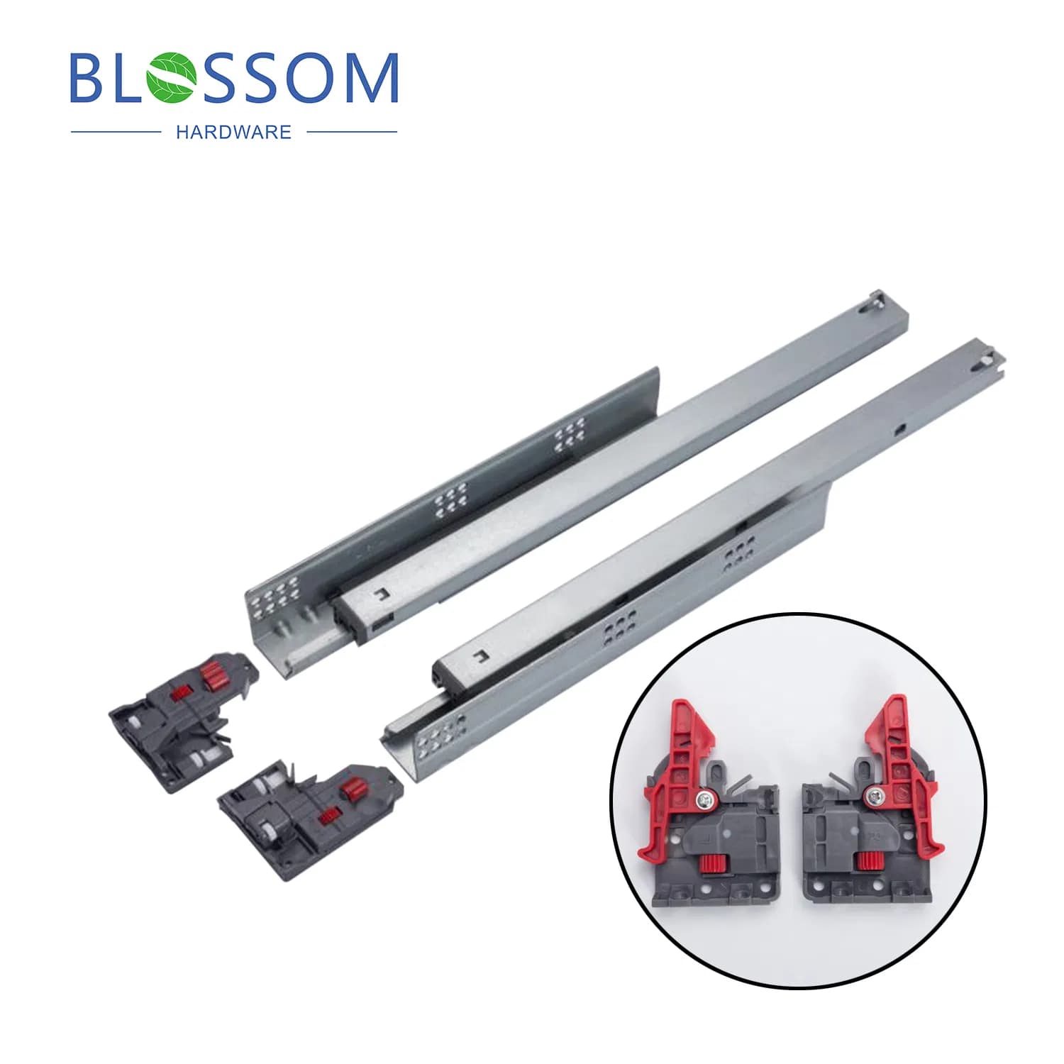 European Drawer Slide Undermount Slide Push Open with Handle