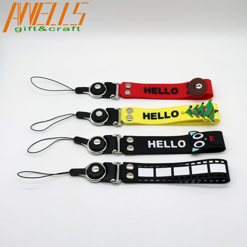 Wrist New Mobile Phone Strap Short Lanyard Key Chain for Car with Black Buckle