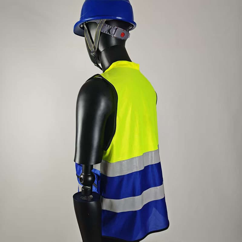 Reflective Vest Breathable Cycling and Sanitation Work Uniform Anti-Static Zipper Large Size Customizable Safety Clothing for Construction