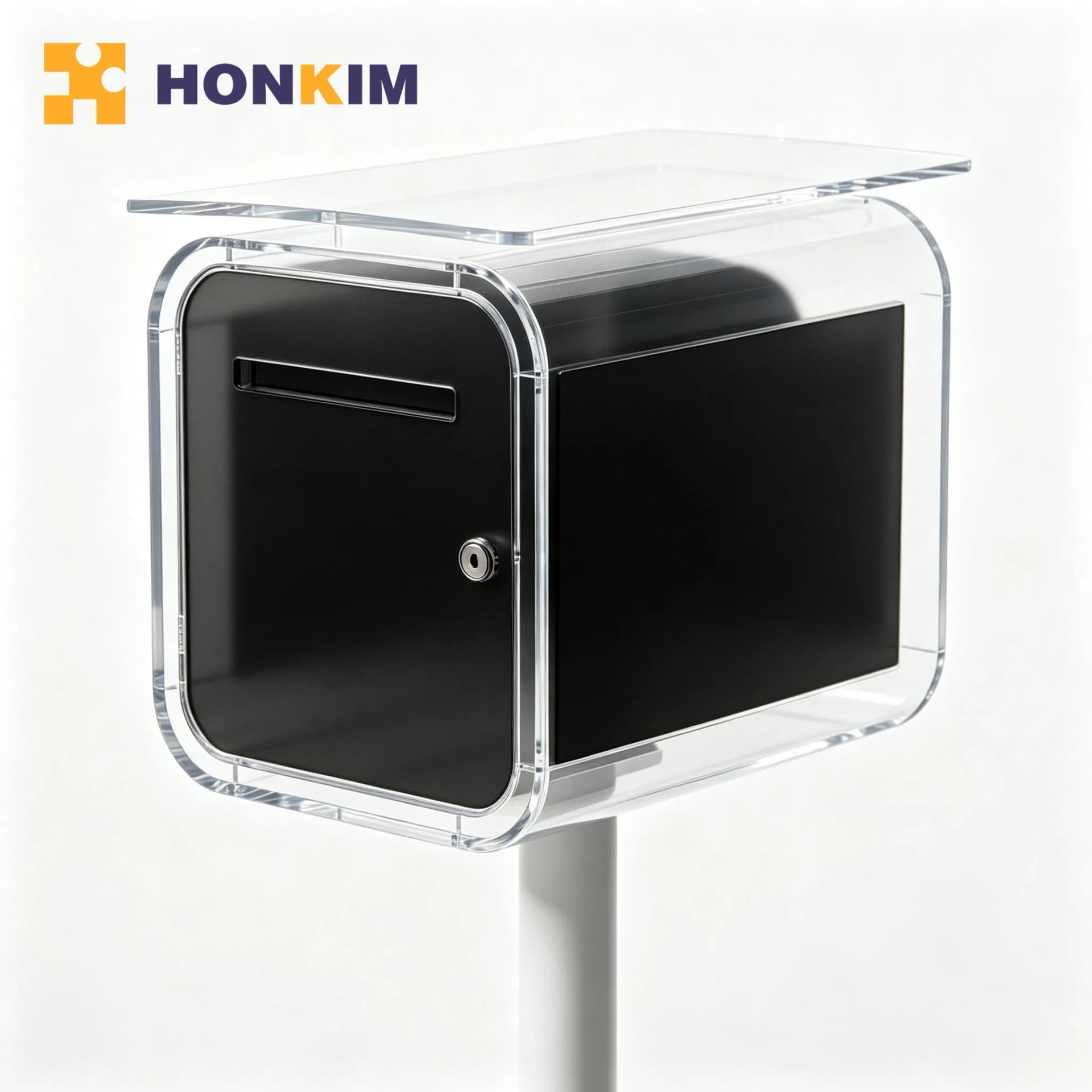 Cylindrical Acrylic Parcel Box for Commercial Mail Storage