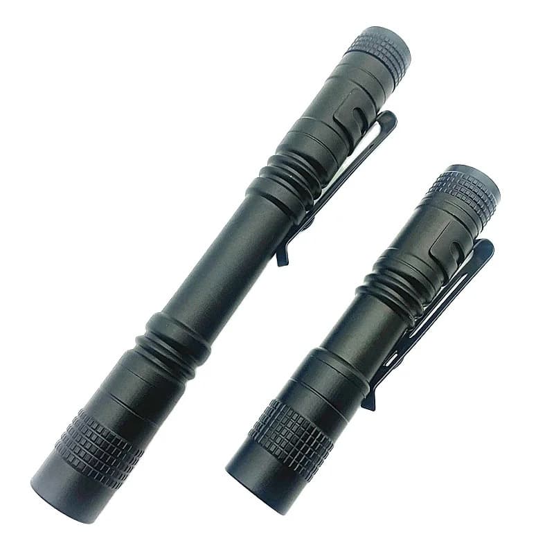 Mini Pen Clip Torch Aluminum Alloy Flashlight AAA Battery Outdoor LED Small Flashlight Gift