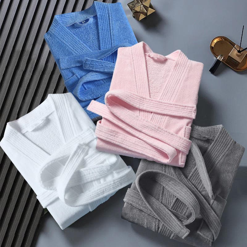 Free Size White Hotel Waffle Bathrobe 100%Cotton Waffle Bathrobe Hilton Hotel Bathrobe
