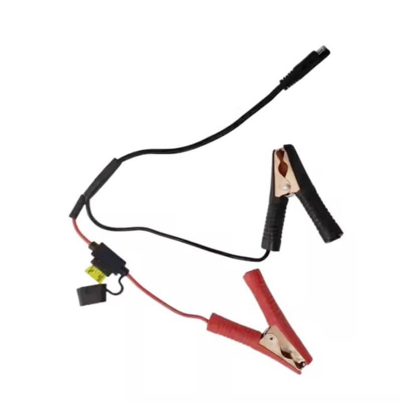 SAE Connector to Alligator Clips Cable with Fuse Holder Alligator Clip Cable