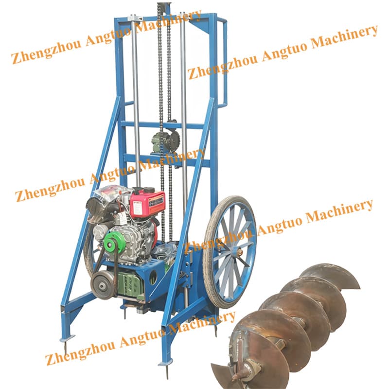Strong Power Portable Pile Driver Small Construction Site Piling Machine