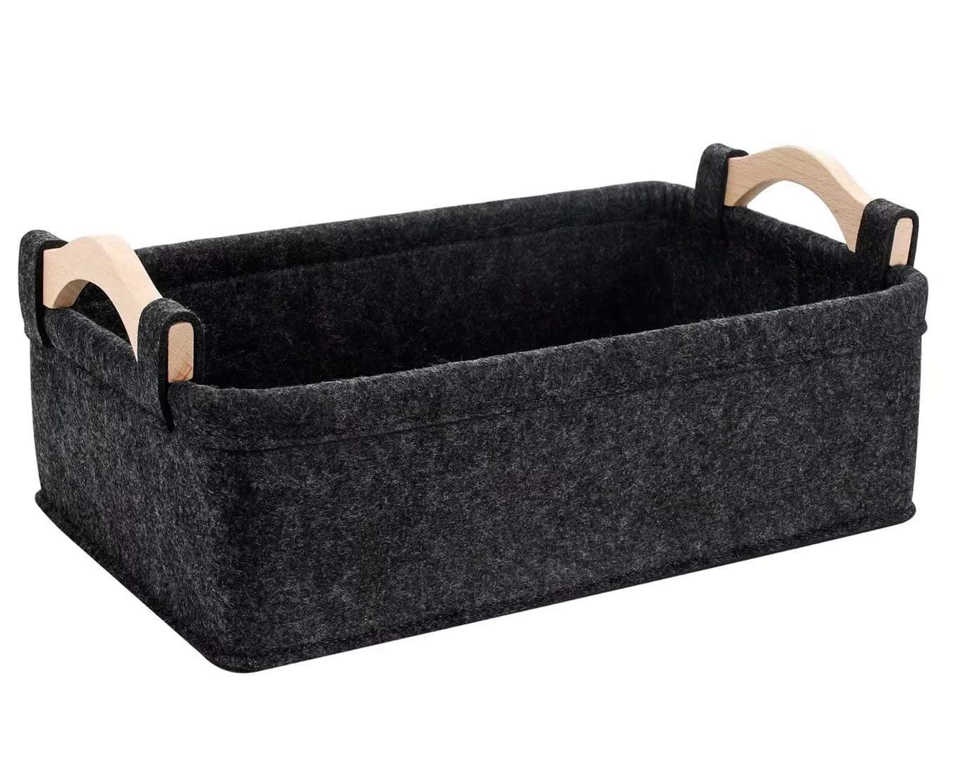 Small Basket Gray Storage Baskets for Shelves