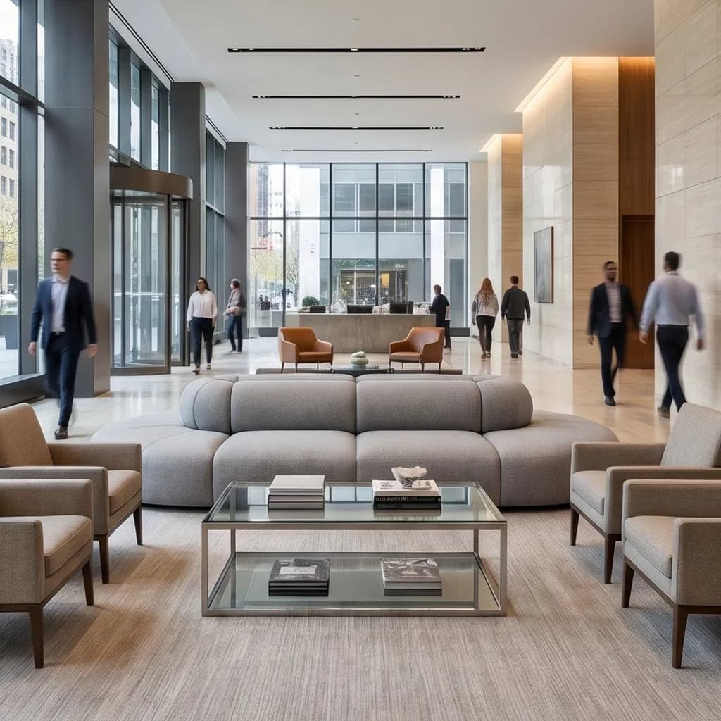 Wholesale Common Sectional Leisure Sofa Fabric Sectional Airport Station Mall Lobby Lounge Couch Modern Public Modular Waiting Area Sofa