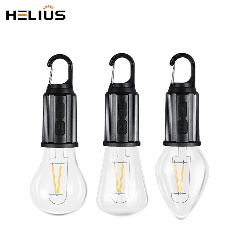 LED Bulb Outdoor Portable Tungsten Lamp Type-C USB Charging Built-in 14500 Battery LED Camping Light