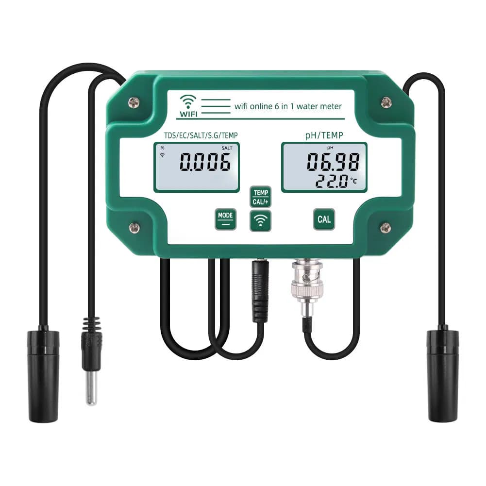 Tuya APP 6-in-1 Smart Monitor Water Quality Tester Multiparameter Tester