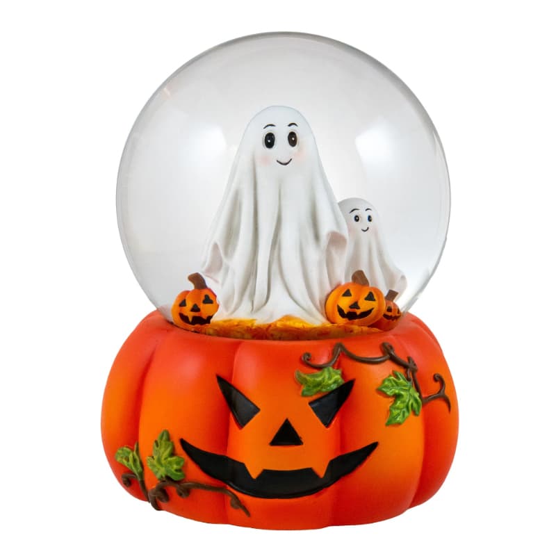Polyresin Halloween Ghosts Water Globe with Pumpkin Halloween Decorations