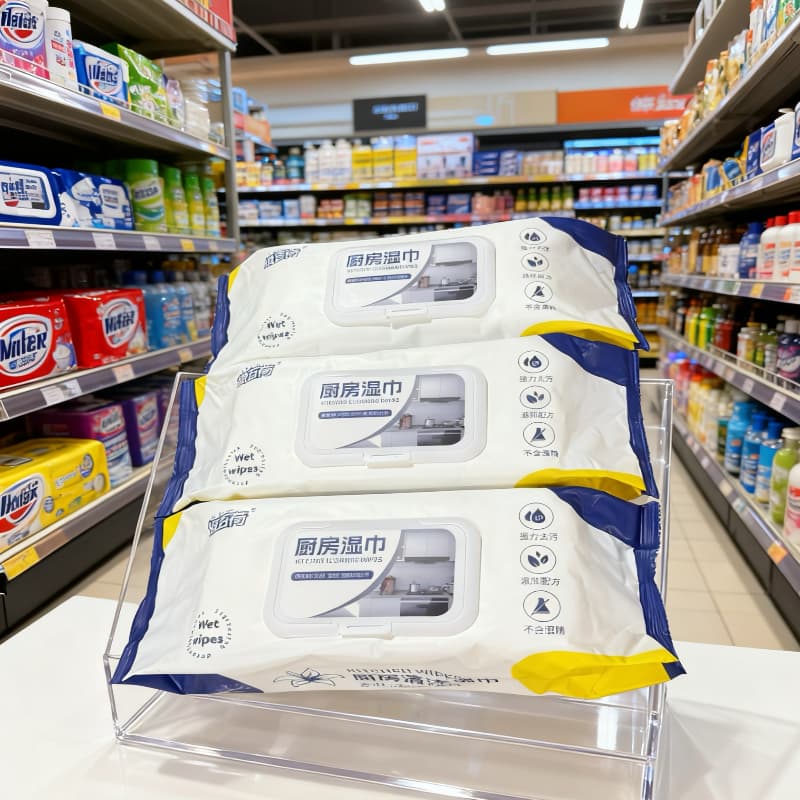 Biodegradable Soft Bamboo Fiber Cleaning Wet Wipes Effortless Hygiene Natural and Safe Household Cleaning Wet Tissues