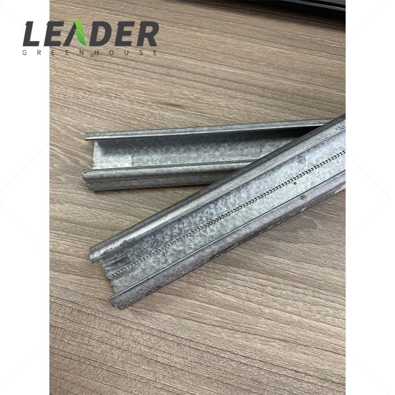 Solar Greenhouse Accessories 1.0mm Aluminum Zinc Plating Lock Profile Plastic Coated Spring Wire and Channel
