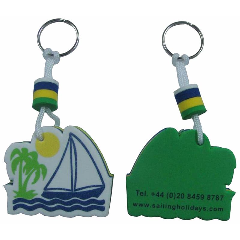 EVA Floating Foam Custom Shaped Keyrings Make Keychain Promotional Float Key Ring EVA PU Foam Floating Key Chain with Printed Logo