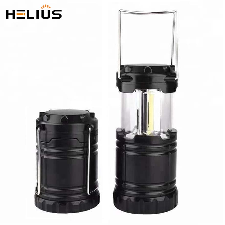 COB Tent Lamp Telescopic Switch 3*AA Batteries Powered Plastic LED Camping Light