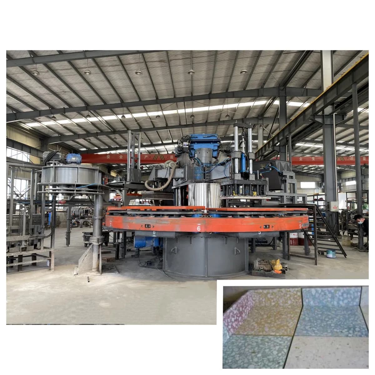Programmable Multi-Station Rotary Press for Precision Terrazzo Tile Production Pressing Machine
