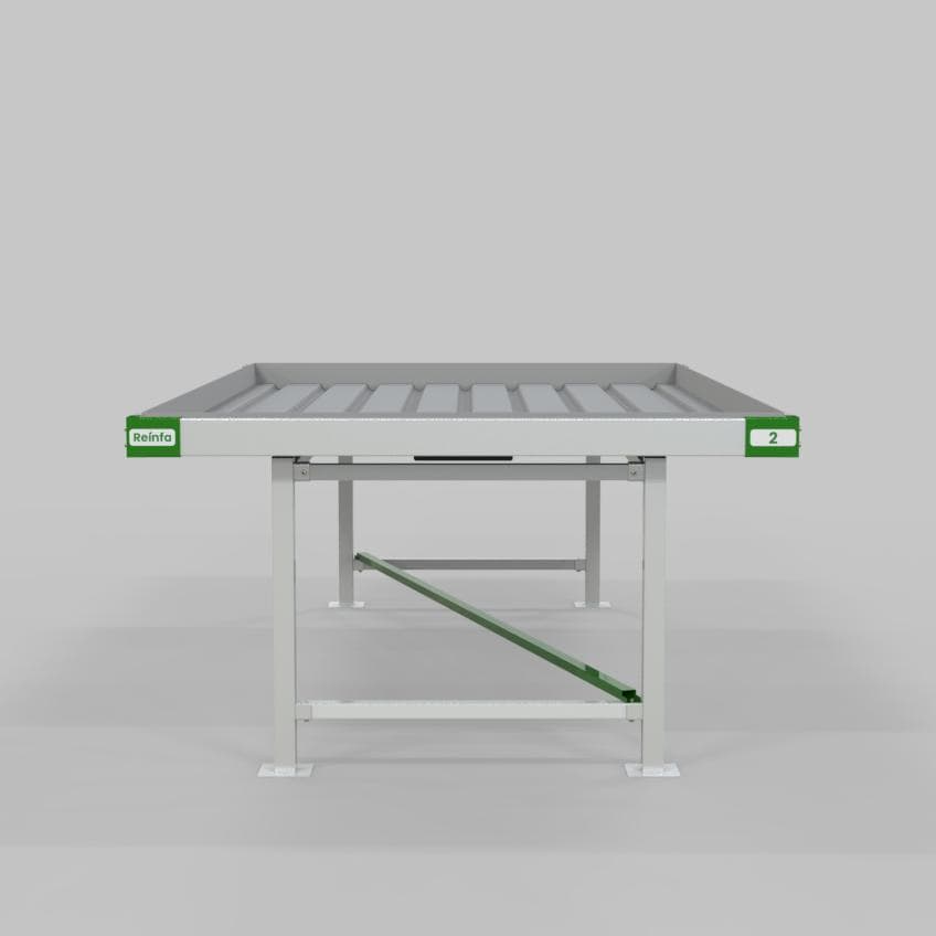 Heavy Duty Aluminum Rolling Bench System for Greenhouse, Adjustable Mobile Plant Rack