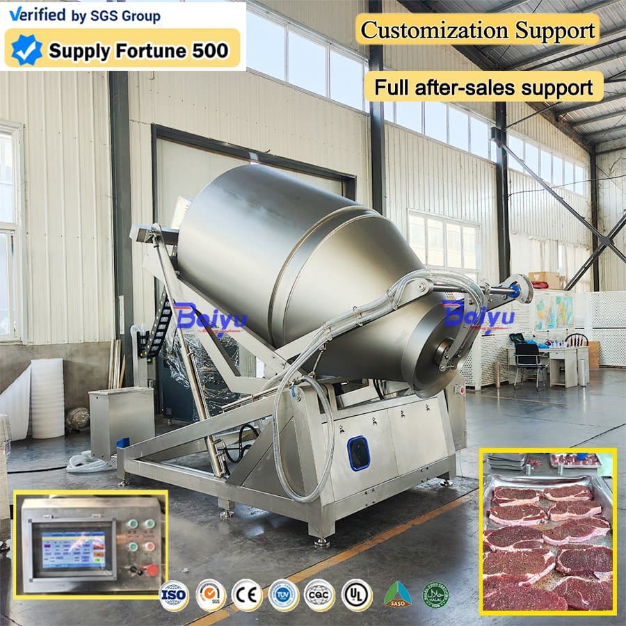 Industrial Vacuum Marinating Mixing Machine for Meat and Seafood Processing