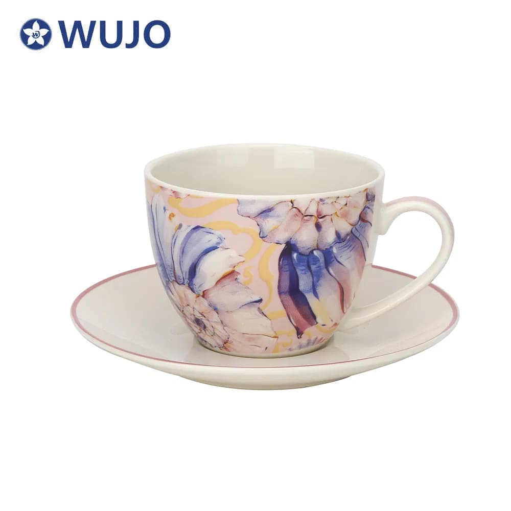 New Design Ceramic Coffee Mug Cup and Saucer Set Nordic Ceramic Coffee Mug with Saucer