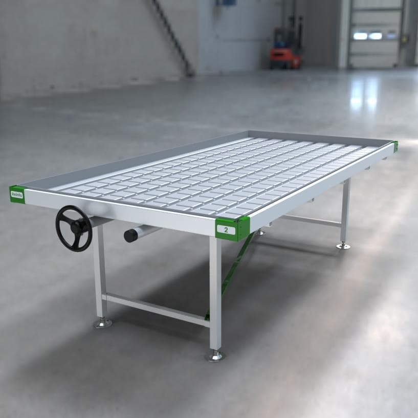 Customizable Plant Rack System for Greenhouse, Galvanized Mobile Seedling Bed, 1-Year Warranty