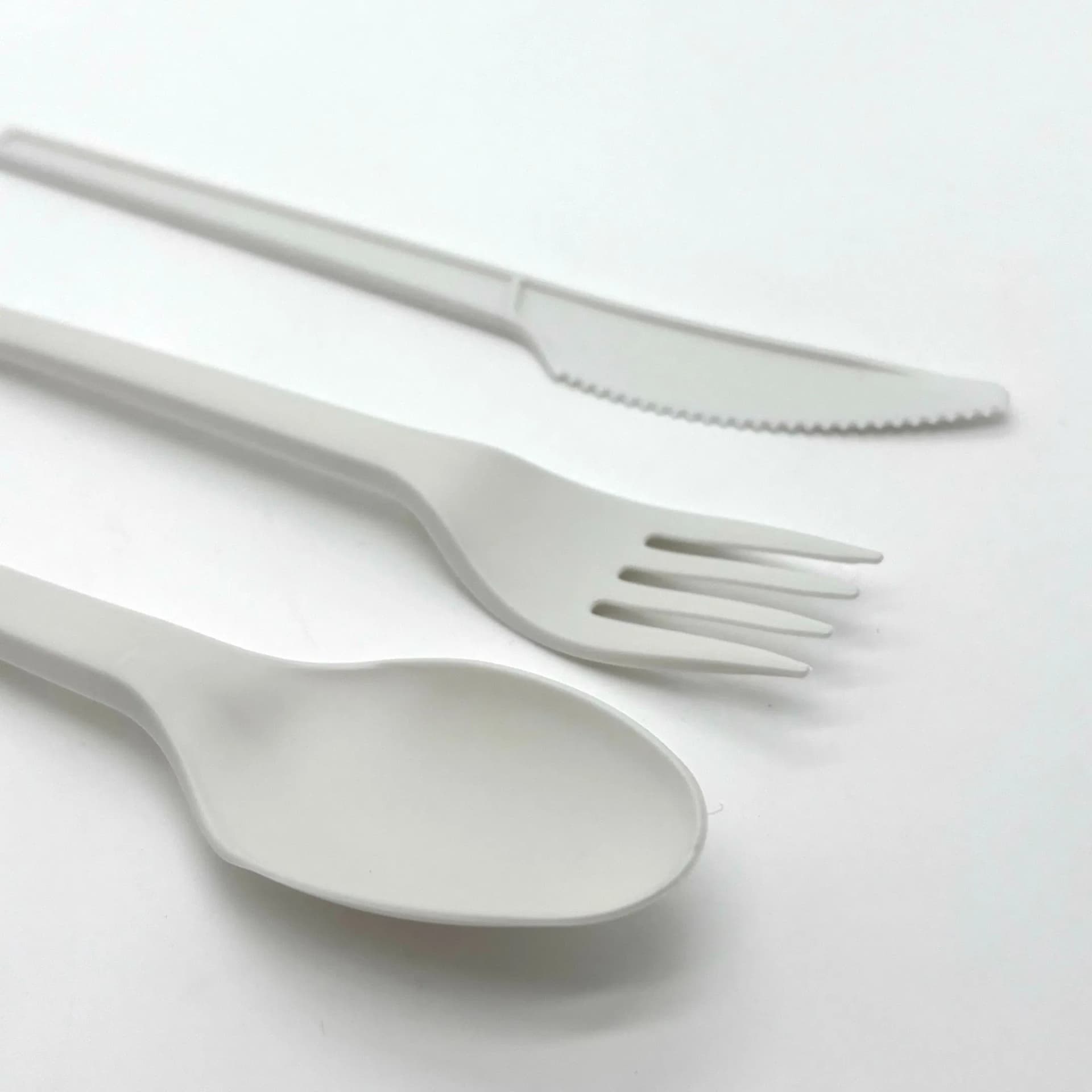 Biodegradable 7-Inch Cpla Disposable Cutlery Set for Events