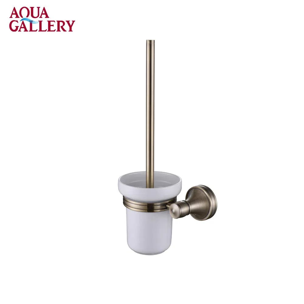 Brushed Bronze Finished Solid Brass Bathroom Accessories Wall Mounted Toilet Brush Holder