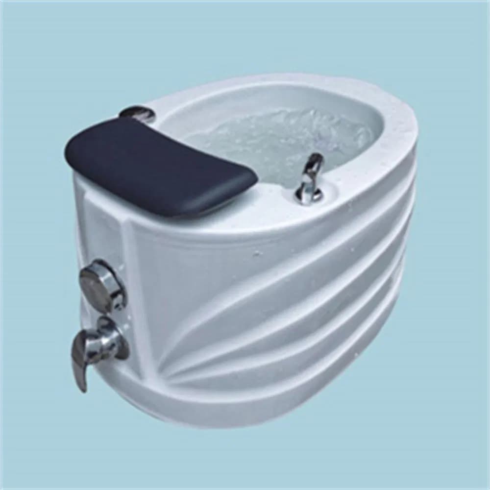 Modern Design White Acrylic Freestanding Massage Foot SPA Tub Basin with Overflow