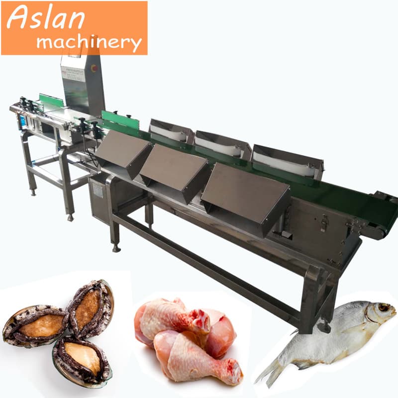 Chicken Wings / Oyster / Seabass Weight Grading Machine / Sea Food Weight Sorter