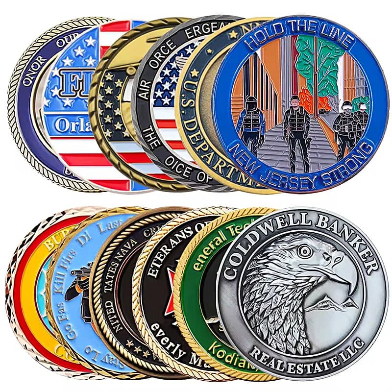 Challenge Design Your Own Logo Promotional Custom Souvenir Antique Brass Metal Coin