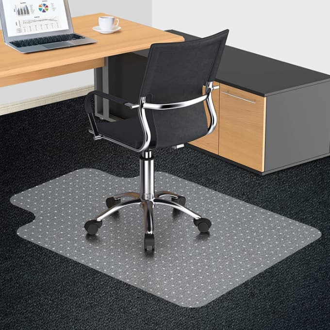 Durable Plastic Floor Protector for Home and Office Use Transparent Desk Chair Mat