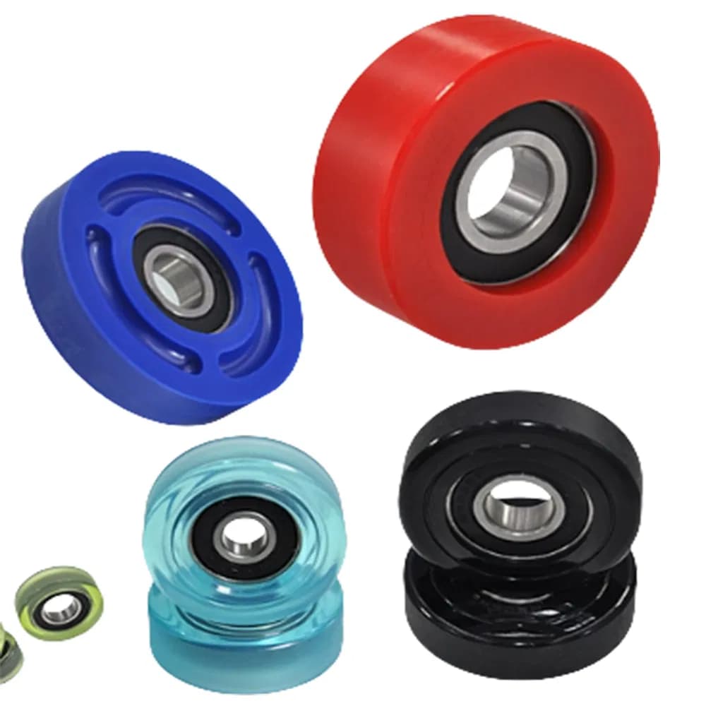 PU69310-4 3X10X4 PU Polyurethane Wheel U Groove Pulley Rubber Coated Bearing 693zz
