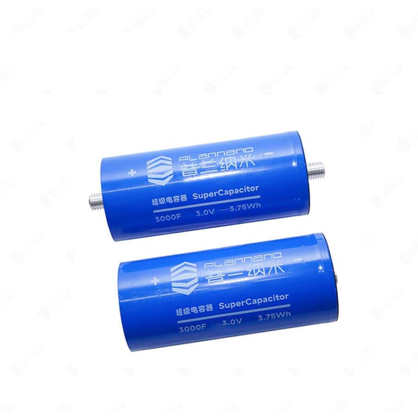 Plannano Self-Produced Dry Process Electrode Supercapacitor, 3.0V 3000f Cylindrical Capacitor, High Efficiency and Long Lifespan