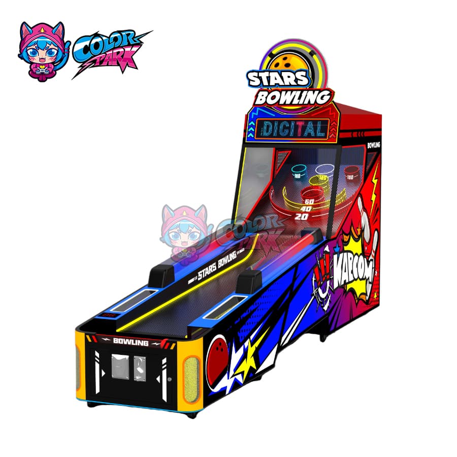 Colorful Park 1-Player Star Bowling Pin Ball Arcade Game Machine