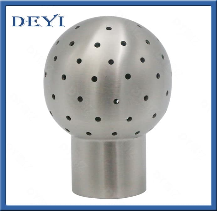 Deyi SS304 Sanitary Stainless Steel Tank Rotary Cleaning Threaded Spray Ball