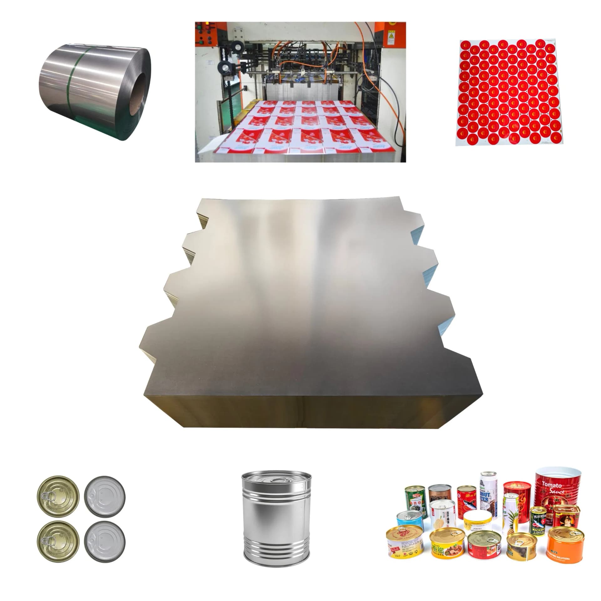 Customizable Size and Printing Durable Metal Tin for Food and Industrial Packaging Applications