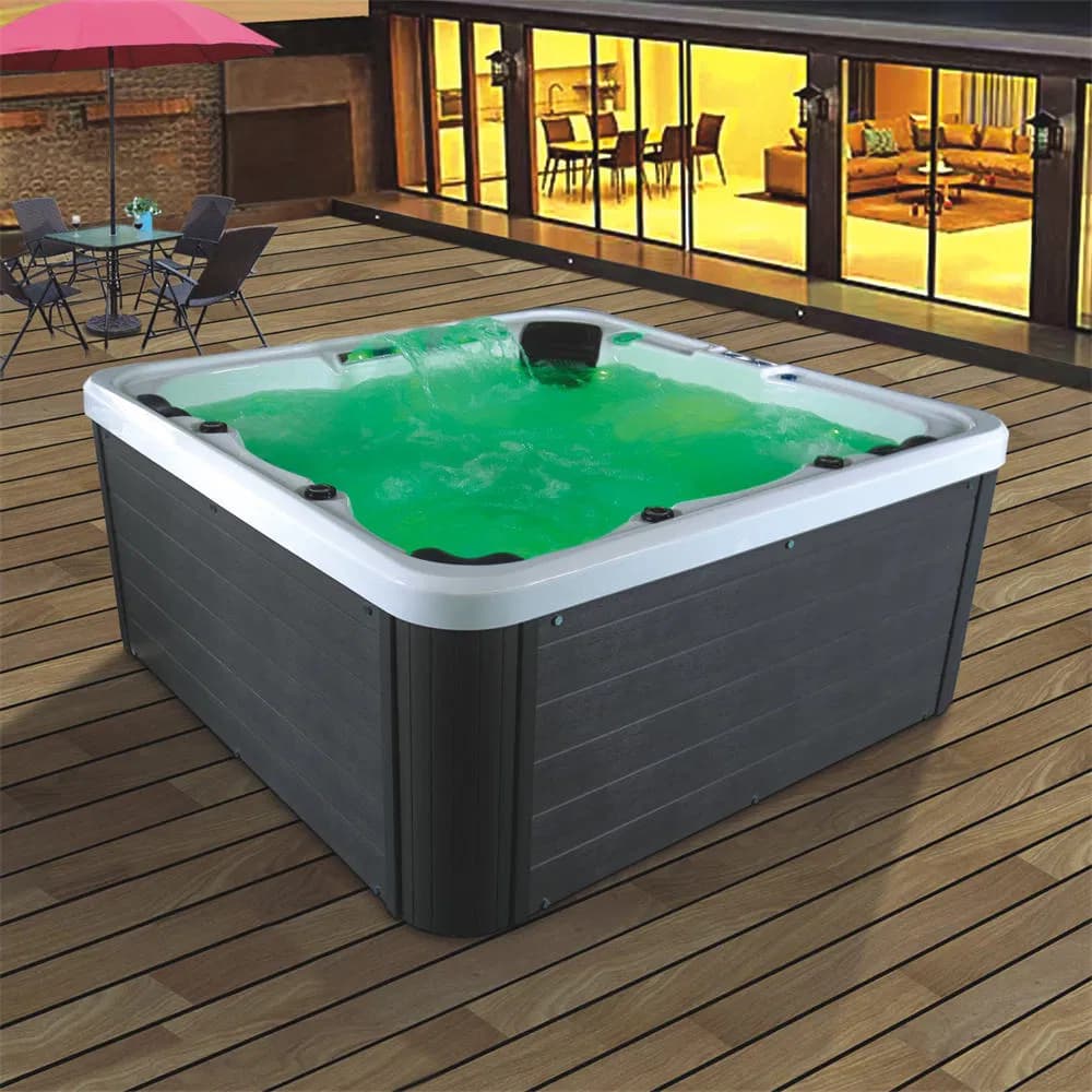 Hot Selling Tub Brown Outdoor Spas Hot Tubs 3 Person Acrylic Whirlpool Bathtub