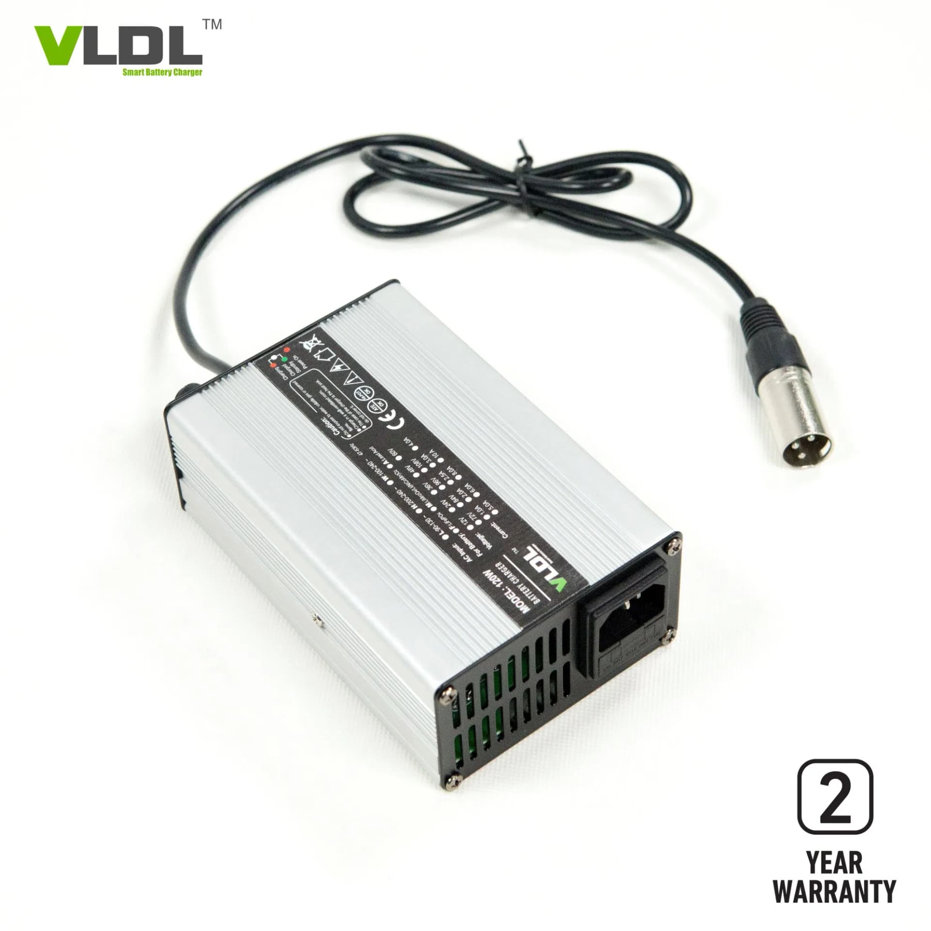 36V 2.5A E-Bike Battery Charger, Automatic Charging for Lithium Battery