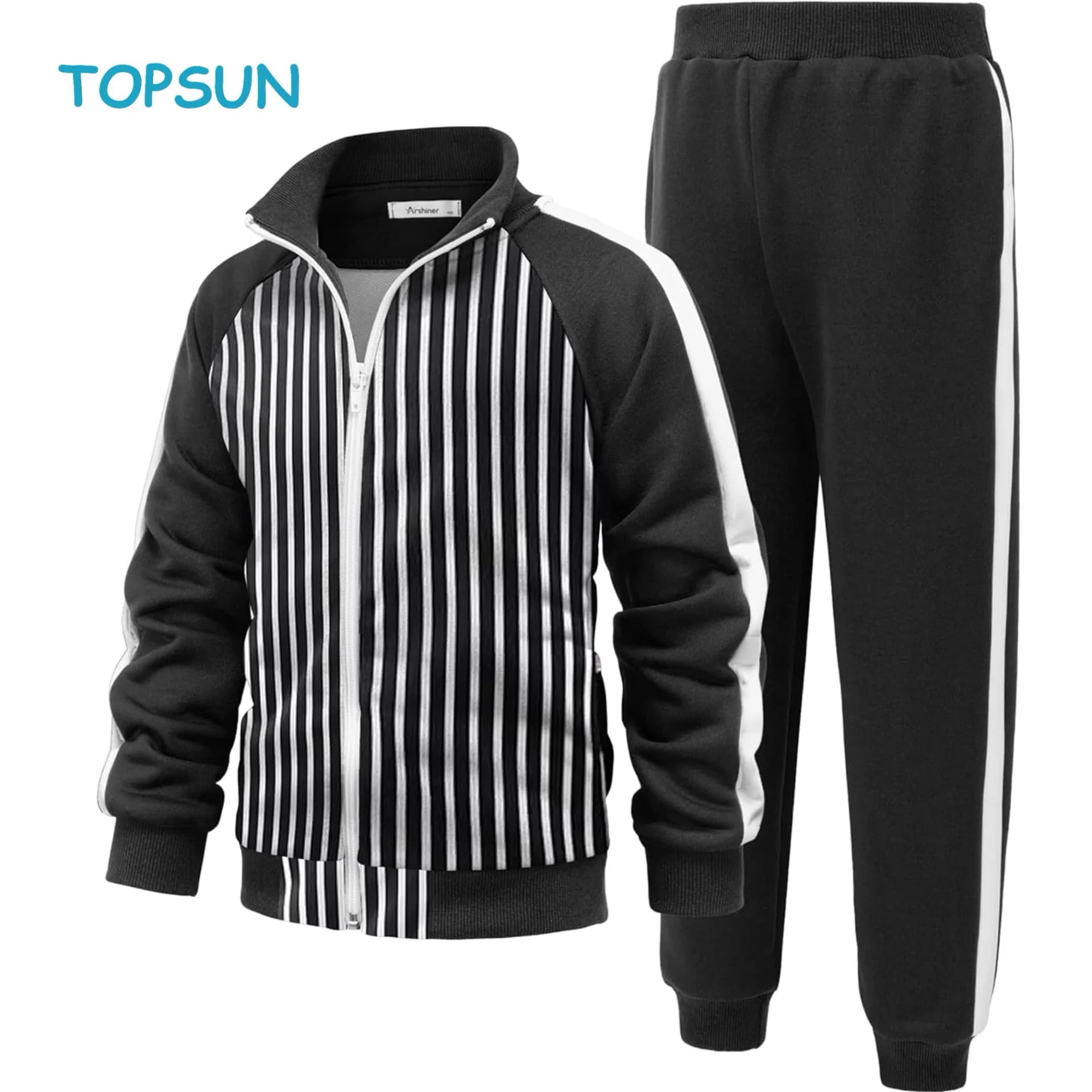 Boy's Active Tracksuits Sets Full Zip Sports Jogging Suits Athletic Running 2 Piece Sweatsuits for 5-13 Years