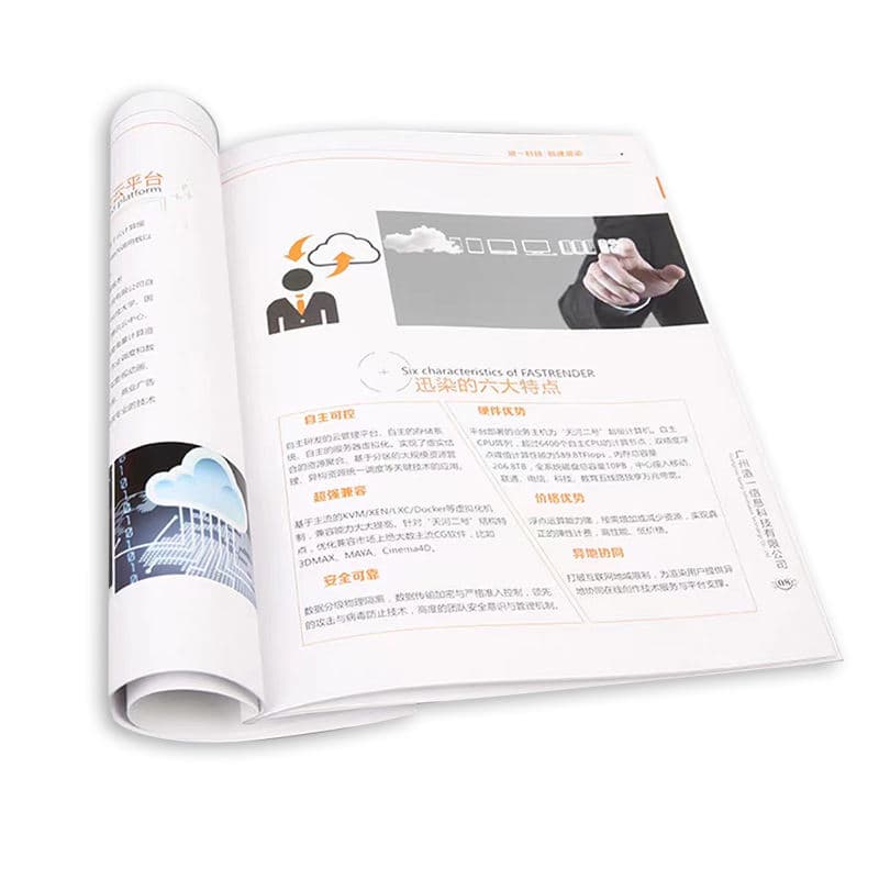 Manufacturer Print Glossy Paper Booklet Book Brochure Custom Printing