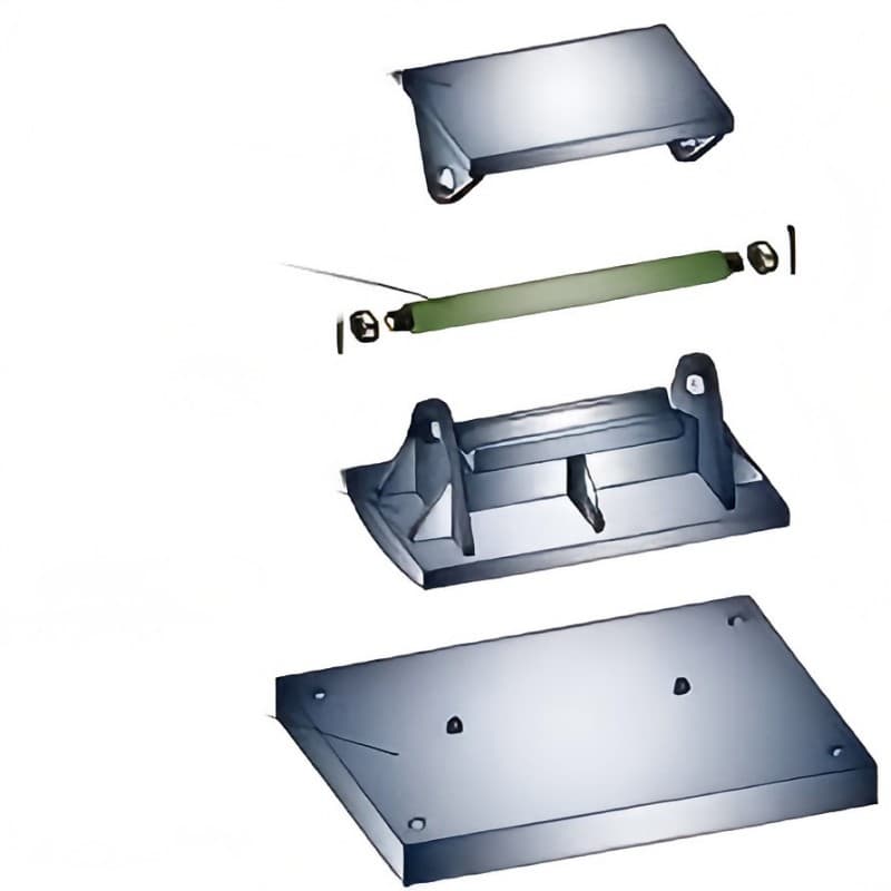 60MPa Vertical Load Capacity Steel Composite Elastomeric Bridge Bearing