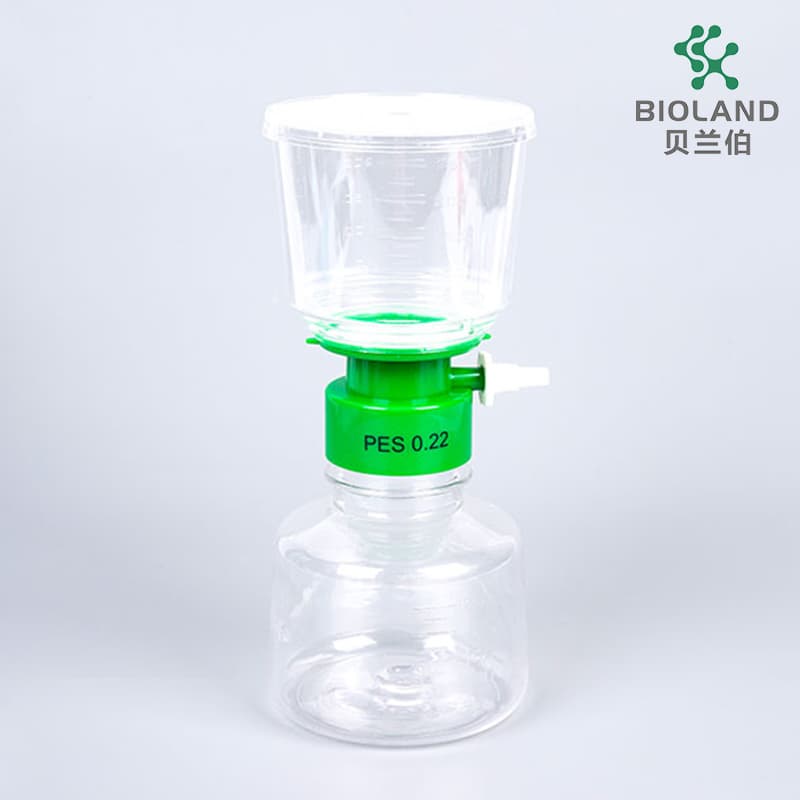Disposable Sterile Vacuum Filter 250ml Membrane PVDF 50mm 0.22um Bacteria Removal Filter